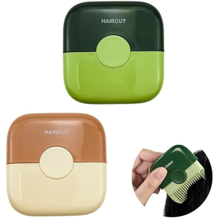 KASTWAVE Hair Split End Trimmer, 2Pcs 2 in 1 Hair Trimmer, Sharp Hair Cutter Comb, Double Edge Razor Hair Cutting Comb, Dual Side Cutting Hair Thinning Comb, Dustproof Design Organizes Broken Hair And Cuts - Image 1